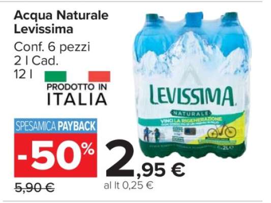 Acqua Naturale Levissima