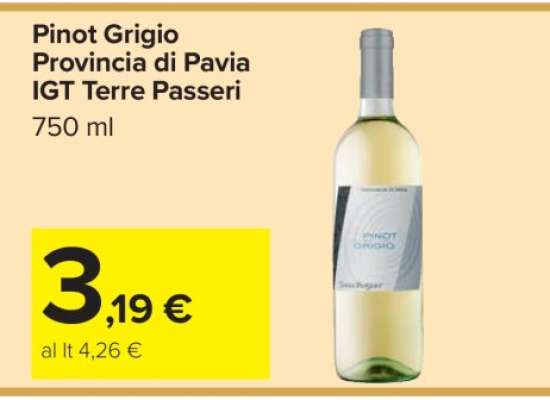 Pinot Grigio Provincia di Pavia IGT Terre Passeri