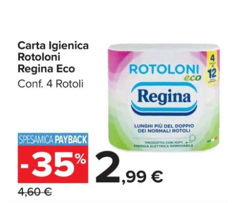CARTA IGIENICA ROTOLONI REGINA ECO