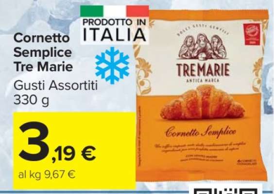 CORNETTO SEMPLICE TRE MARIE