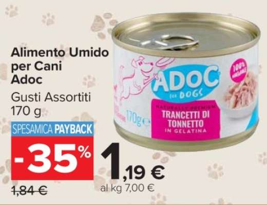 ALIMENTO UMIDO PER CANI ADOC