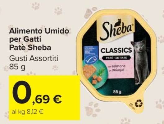 Alimento Umido per Gatti Patè Sheba