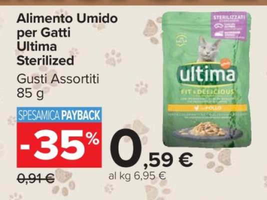 Alimento Umido per Gatti Ultima Sterilized