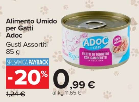 Alimento Umido per Gatti Adoc
