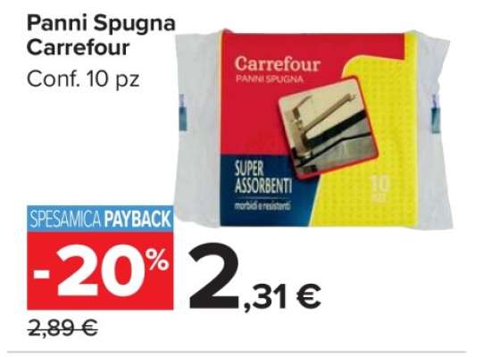 Panni Spugna Carrefour