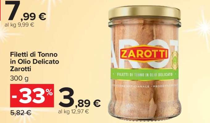 Filetti di Tonno in Olio Delicato Zarotti