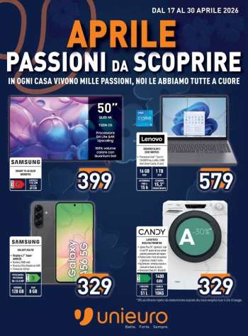 Volantino Unieuro - 17/4/2026 - 30/4/2026.