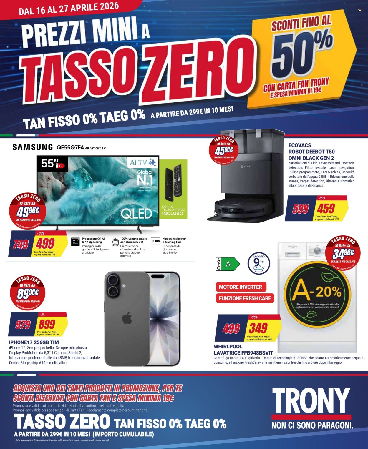 Volantino Trony - 16/4/2026 - 27/4/2026. Pagina 1