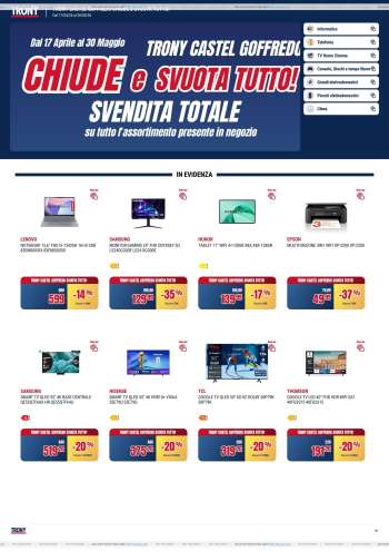 Volantino Trony - 17/4/2026 - 30/4/2026.