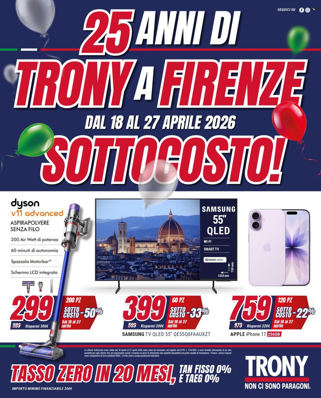 Volantino Trony - 18/4/2026 - 27/4/2026. Pagina 1