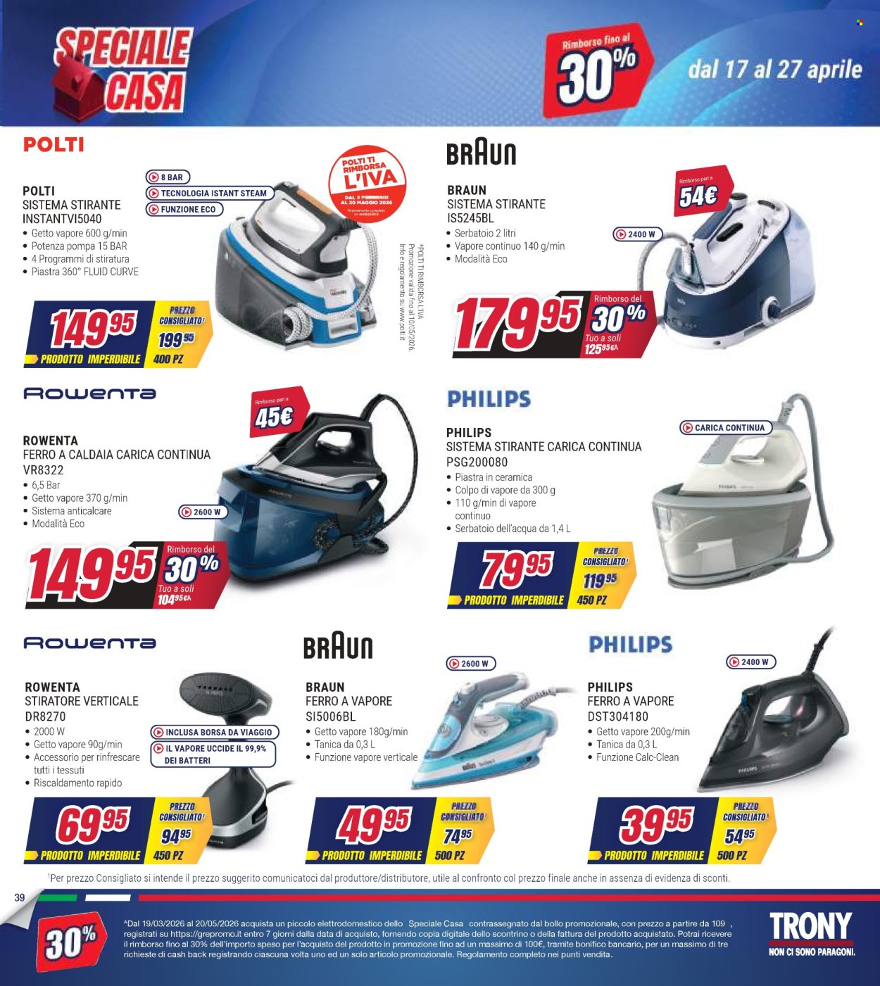 Volantino Trony - 17/4/2026 - 27/4/2026. Pagina 39