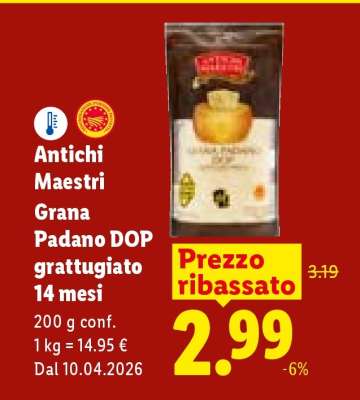 Antichi Maestri Grana Padano DOP grattugiato 14 mesi