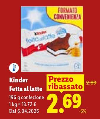 Kinder Fetta al Latte