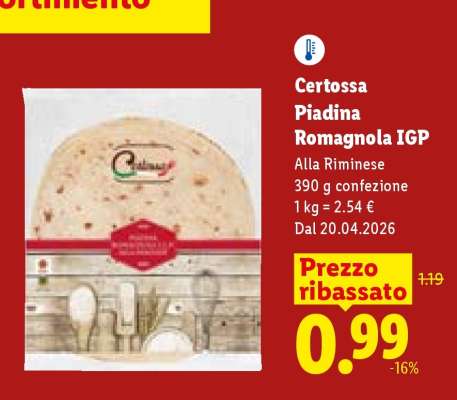 Certossa Piadina Romagnola IGP