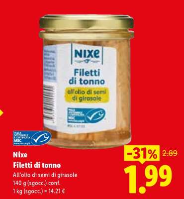 Nixe Filetti di tonno