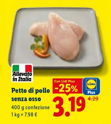 Petto di pollo senza osso