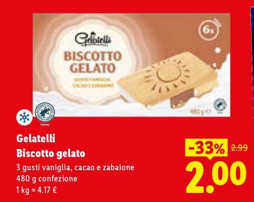 Gelatelli Biscotto gelato