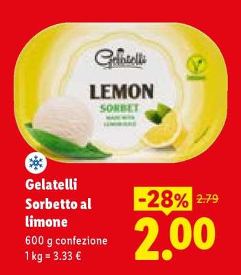 Gelatelli Sorbetto al limone