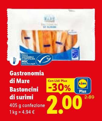 Gastronomia di Mare Bastoncini di surimi
