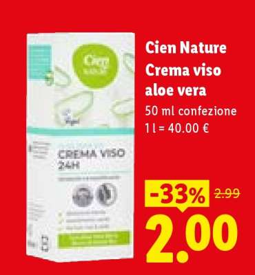Cien Nature Crema viso aloe vera