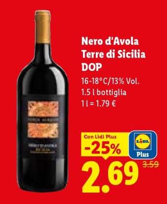 Nero d'Avola Terre di Sicilia DOP