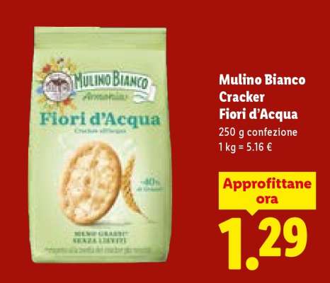 MULINO BIANCO Cracker Fiori d'Acqua