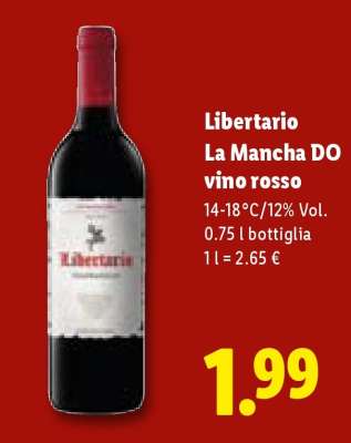 Libertario La Mancha DO vino rosso