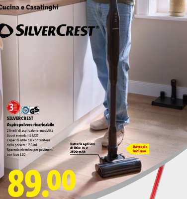 Silvercrest Aspirapolvere ricaricabile