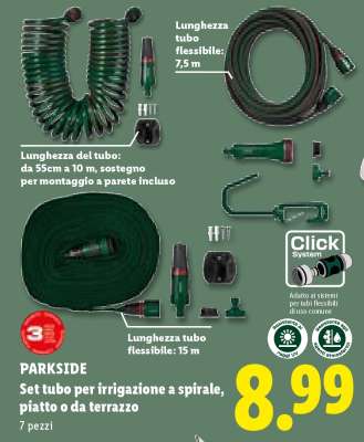 PARKSIDE Set tubo per irrigazione