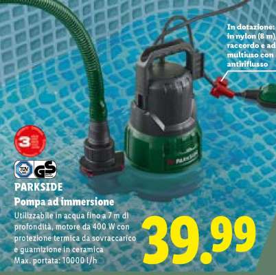 PARKSIDE Pompa ad immersione