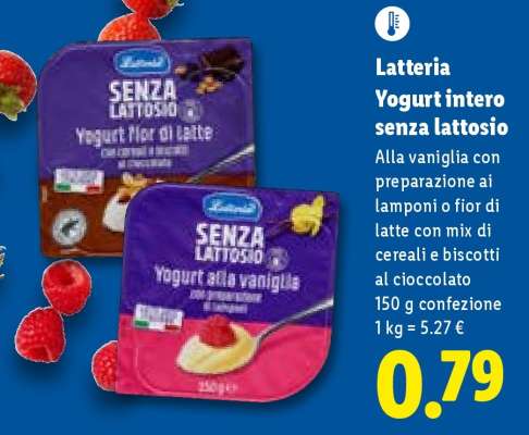 Latteria Yogurt intero senza lattosio