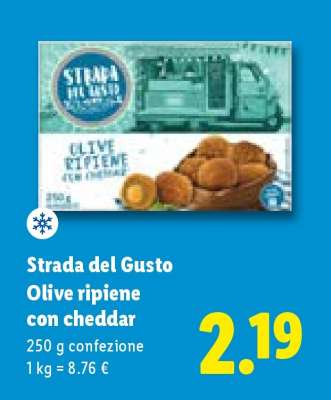 Strada del Gusto Olive ripiene con Cheddar