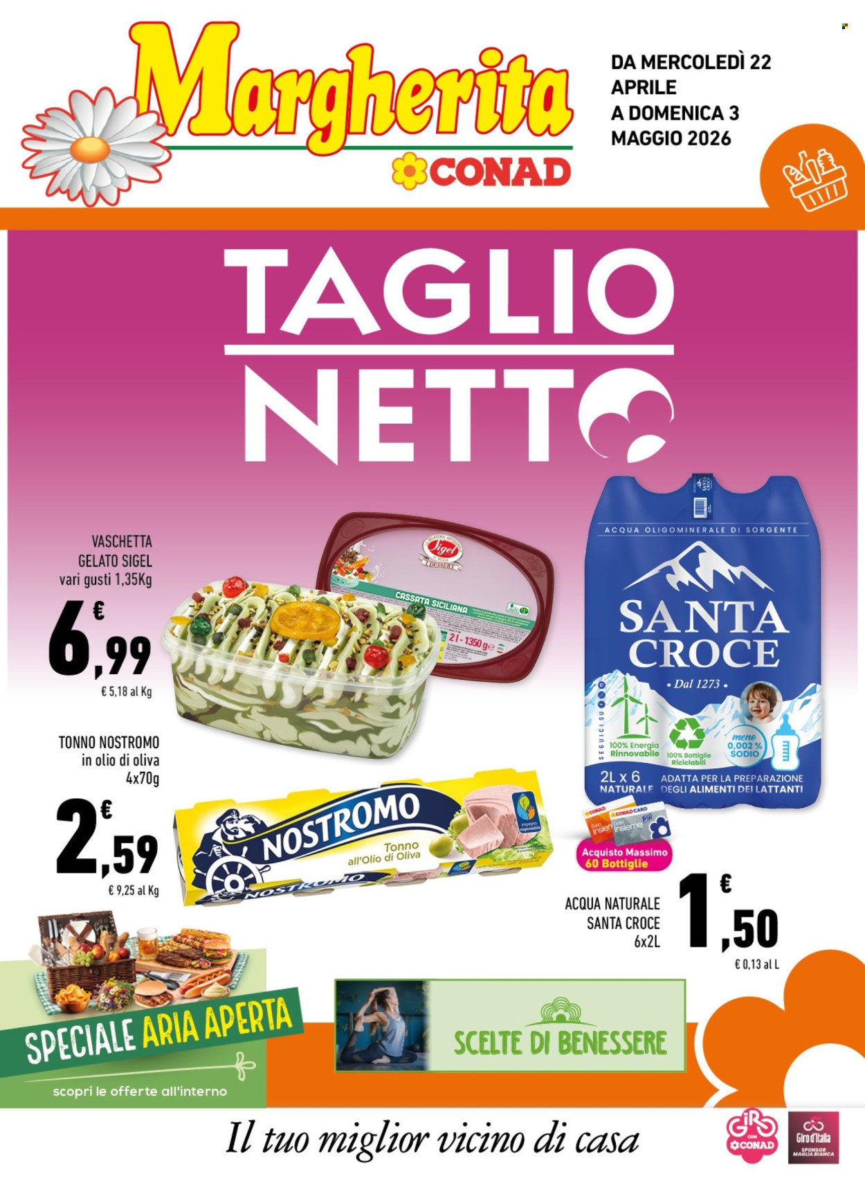 Volantino Margherita Conad - 22/4/2026 - 3/5/2026. Pagina 1