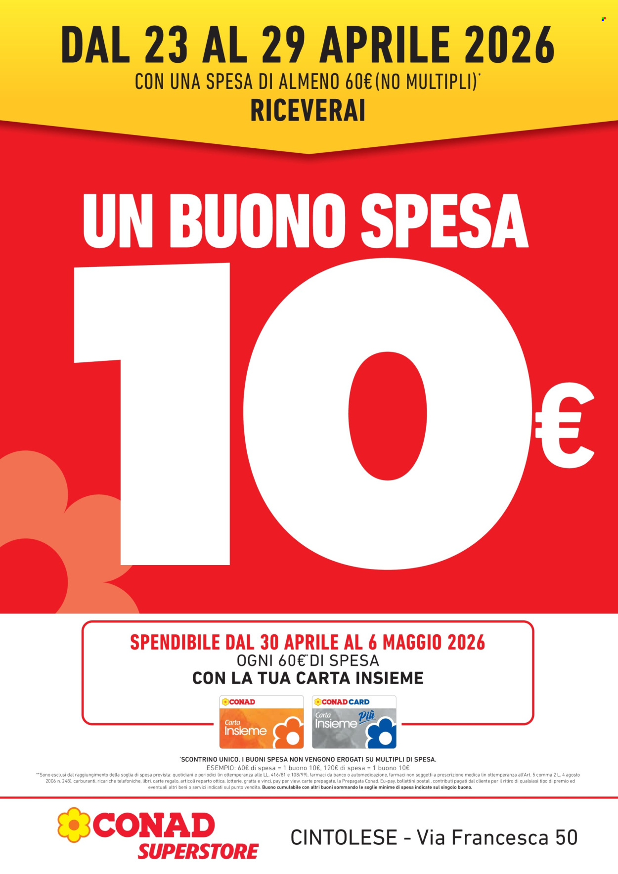 Volantino Conad Superstore - 23/4/2026 - 29/4/2026. Pagina 1