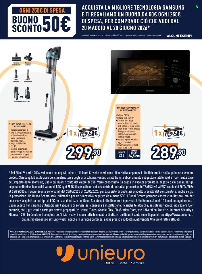 Volantino Unieuro - 20/4/2026 - 26/4/2026. Pagina 9
