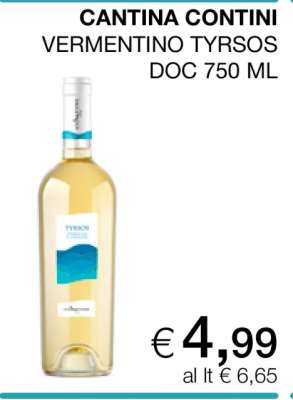 CANTINA CONTINI VERMENTINO TYRSOS DOC 750 ML