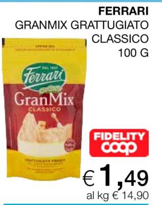 FERRARI GRANMIX GRATTUGIATO CLASSICO 100 G