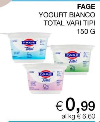 FAGE YOGURT BIANCO TOTAL VARI TIPI