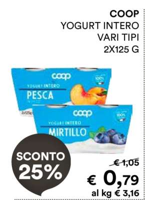COOP Yogurt Intero Vari Tipi