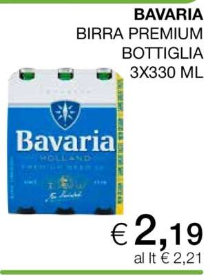 BAVARIA BIRRA PREMIUM BOTTIGLIA 3X330 ML