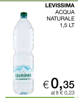 LEVISSIMA ACQUA NATURALE 1,5 LT