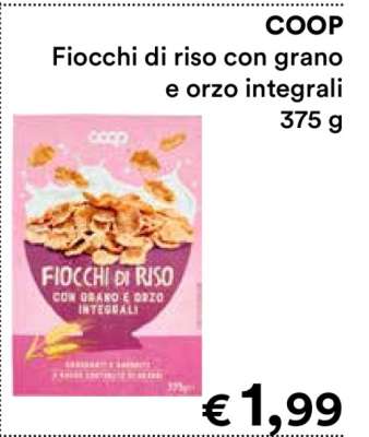 COOP FIOCCHI DI RISO CON GRANO E ORZO INTEGRALI