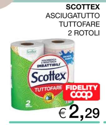 SCOTTEX ASCIUGATUTTO TUTTOFARE 2 ROTOLI