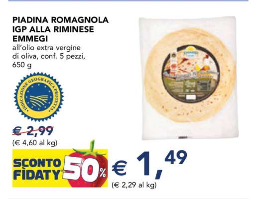 PIADINA ROMAGNOLA IGP ALLA RIMINESE EMMEGI