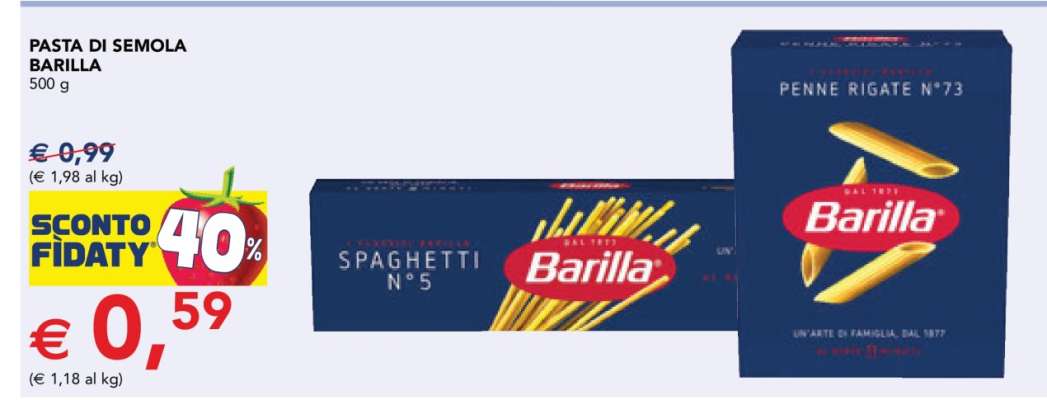 PASTA DI SEMOLA BARILLA