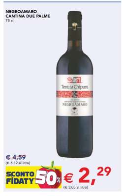 NEGROAMARO CANTINA DUE PALME