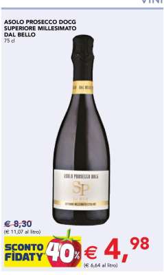 ASOLO PROSECCO DOCG SUPERIORE MILLESIMATO DAL BELLO