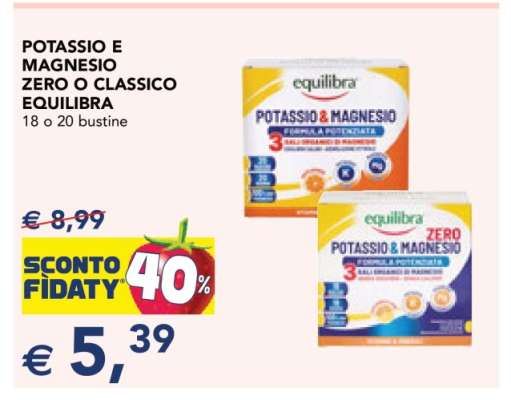POTASSIO E MAGNESIO ZERO O CLASSICO EQUILIBRA