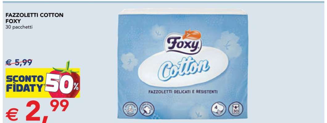 FAZZOLETTI COTTON FOXY