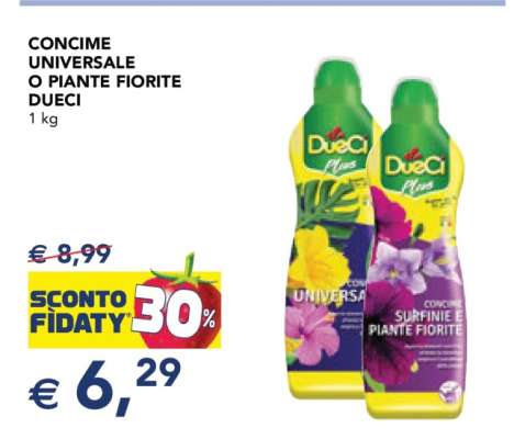 CONCIME UNIVERSALE O PIANTE FIORITE DUECI
